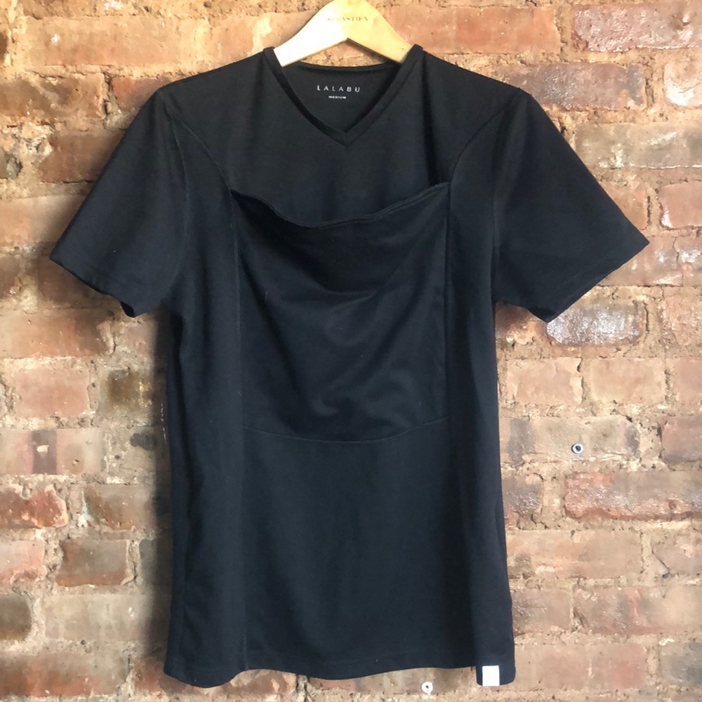 LALABU Dad crewneck kangaroo tee MEDIUM